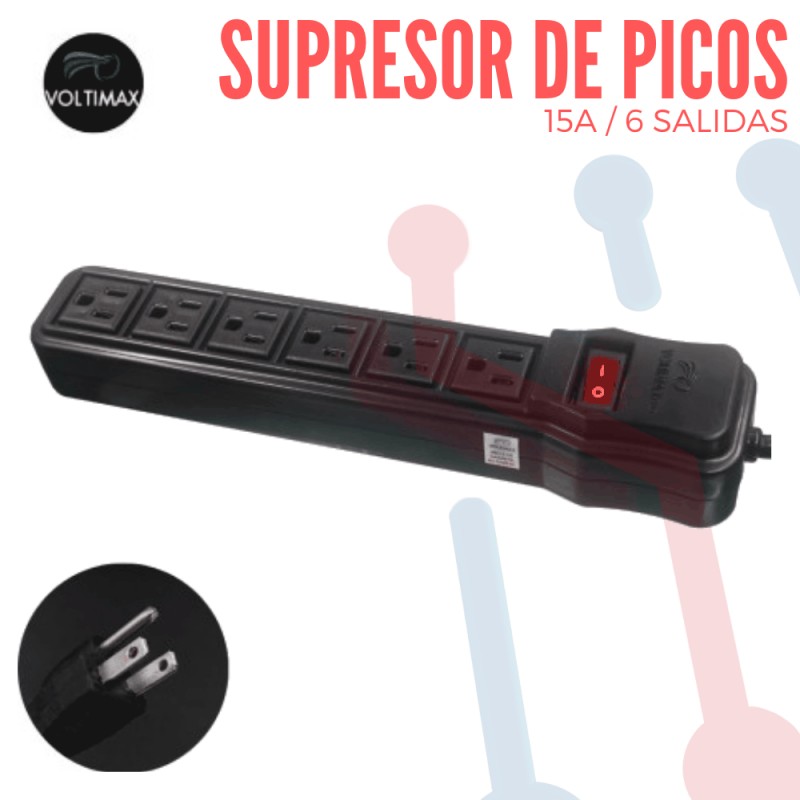 Multitoma Regleta 6 Salidas Con Supresor De Picos MRC 333