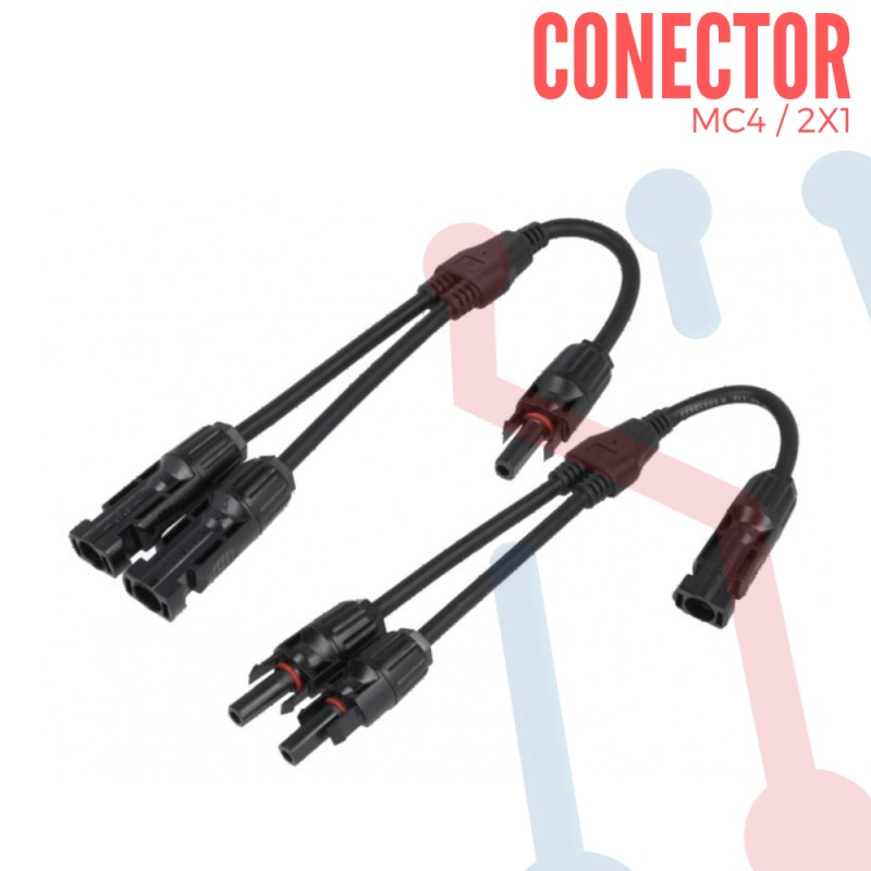 Conector MC4 Para Panel Solar 2x1