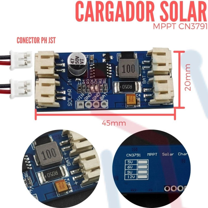 Controlador de Carga Solar MPPT  (CN3791)
