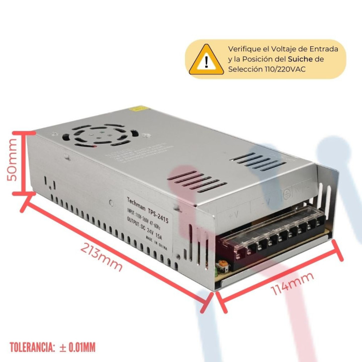 Fuente Suicheada 24V 15A 360W 