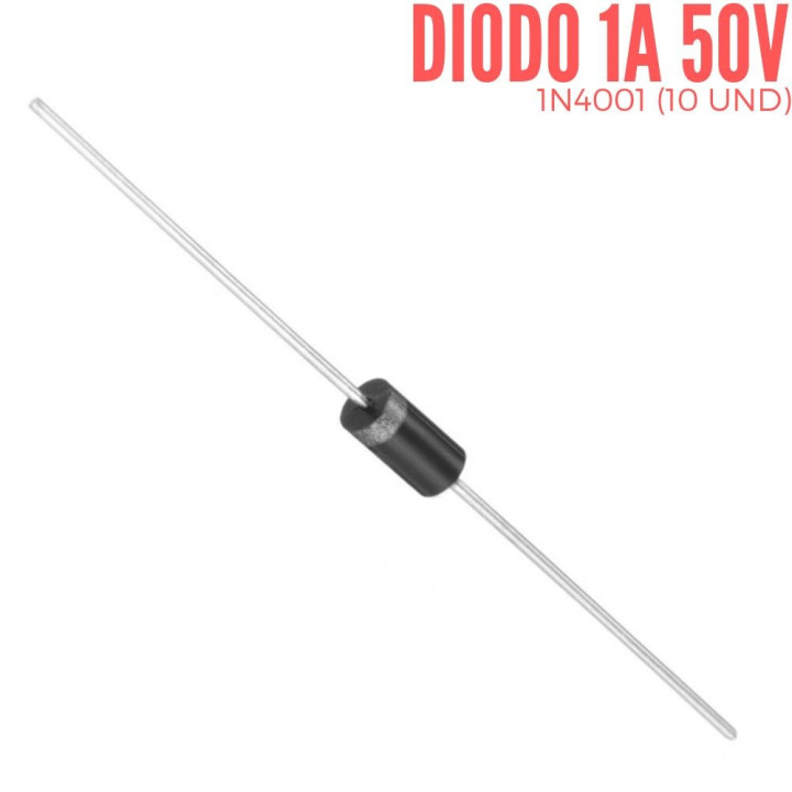 Diodo  1N4001 1A/ 50V  (10 Pcs)