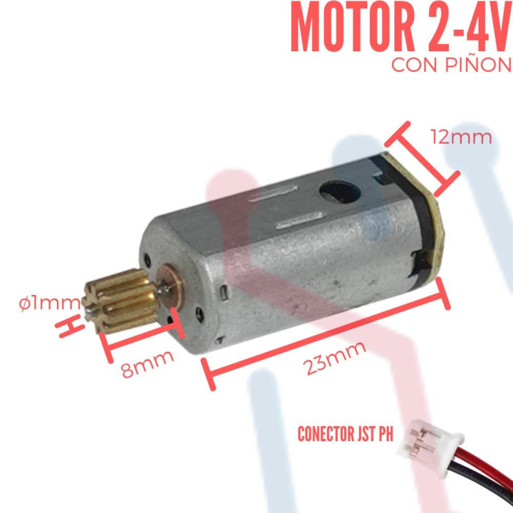 Motor DC 2-4V Con Piñon