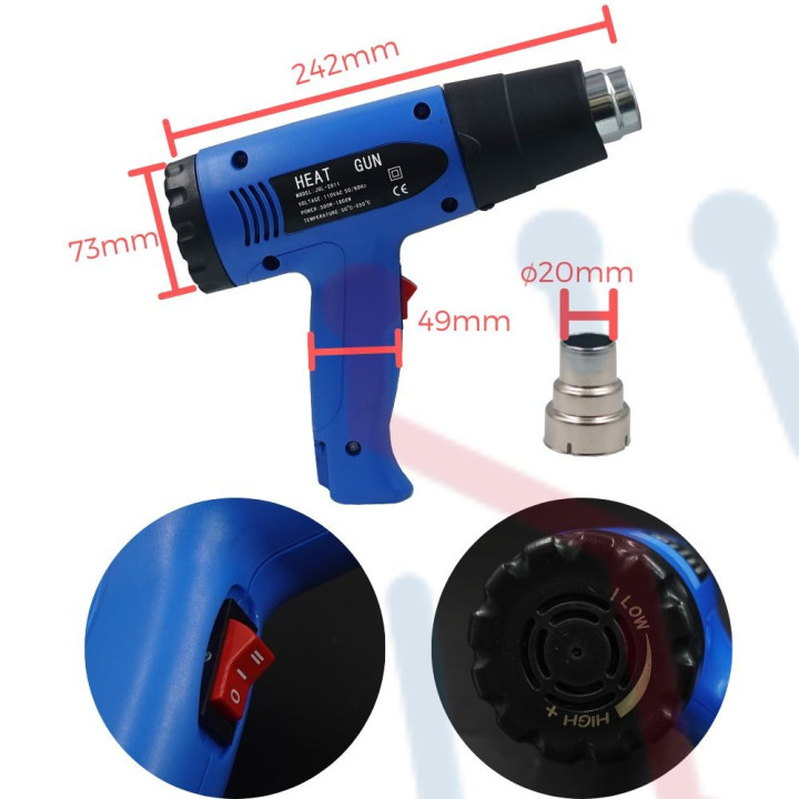 Pistola de Aire Caliente 1800W (ZD-509)