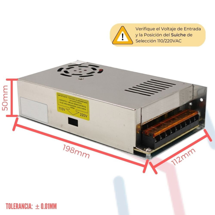 Fuente Suicheada 24V 12A 280W