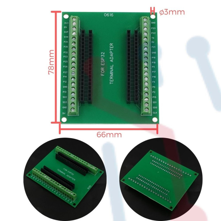 Shield Bornera ESP32 38 Pines