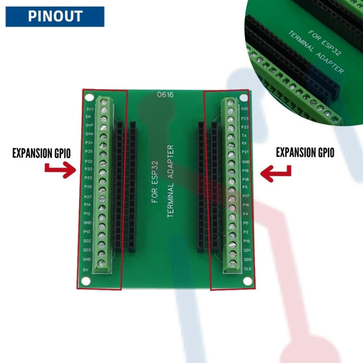 Shield Bornera ESP32 38 Pines