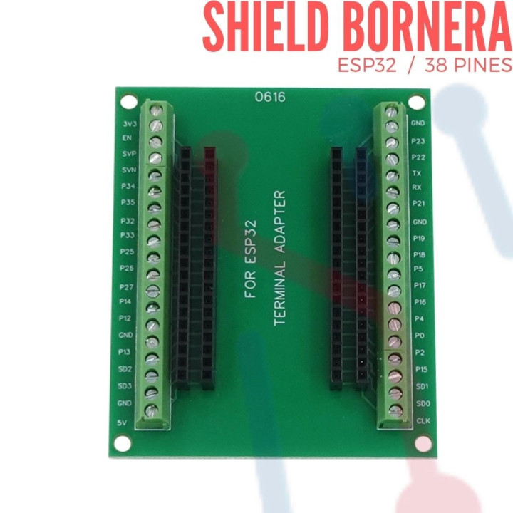 Shield Bornera ESP32 38 Pines