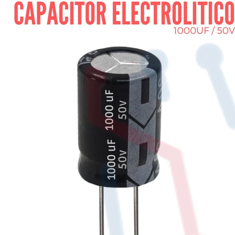 Condensador Electrolítico De 1000µF 50V 1000/50 - Suconel, Tienda  electrónica