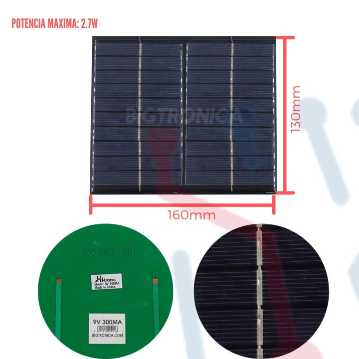 Panel Solar Ensamble 9V 300mA