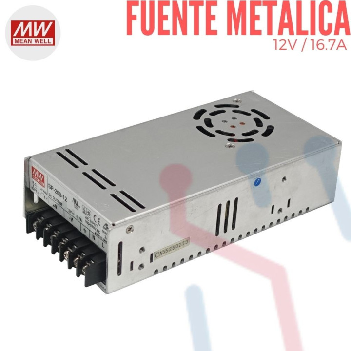 Fuente  12V 12.5A Mean Well