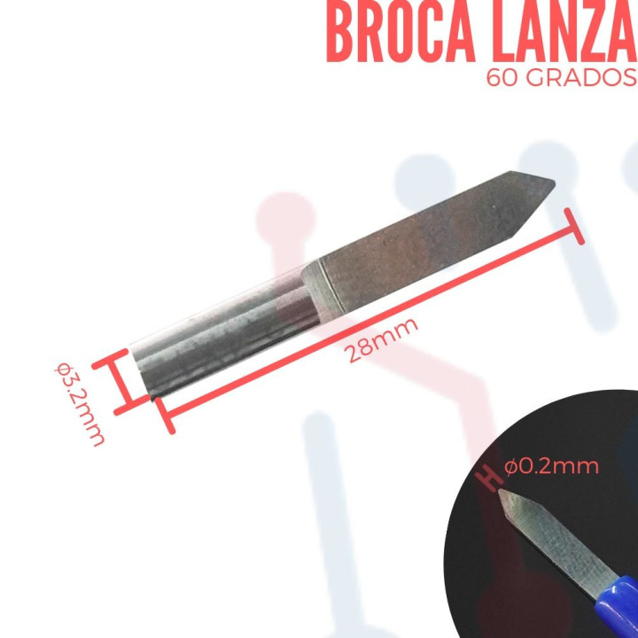 Broca en V 20Grados 0.2mm