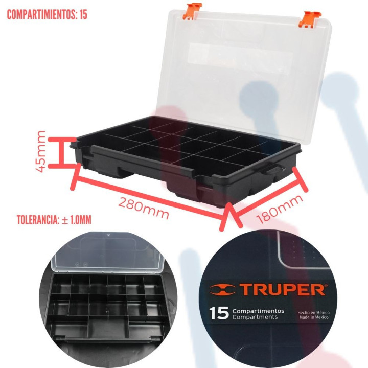 Caja Organizadora Truper 280x180x45mm