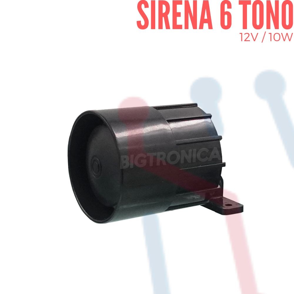 Sirena Mini 6 Tonos 12V 10W