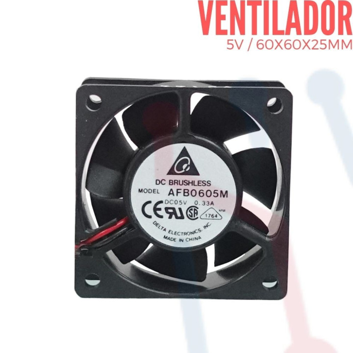 Ventilador 5V  60x60x25mm