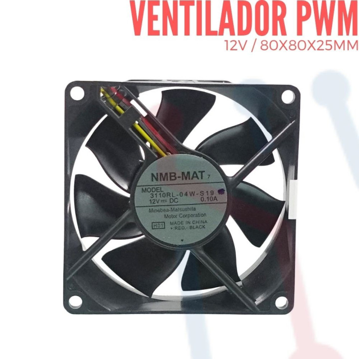 Ventilador 12V PWM  80x80x25mm