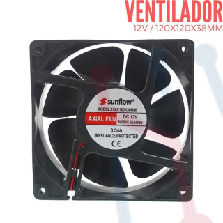 Ventilador 12V  120x120x38mm