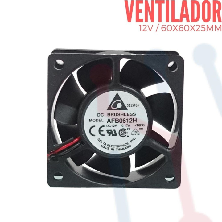 Ventilador 12V  60x60x25mm