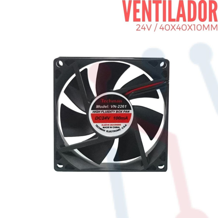 Ventilador 24V  40x40x10mm