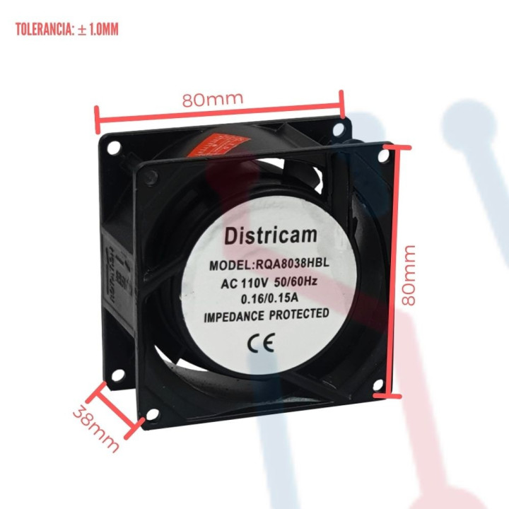 Ventilador 110V 172x150x50mm