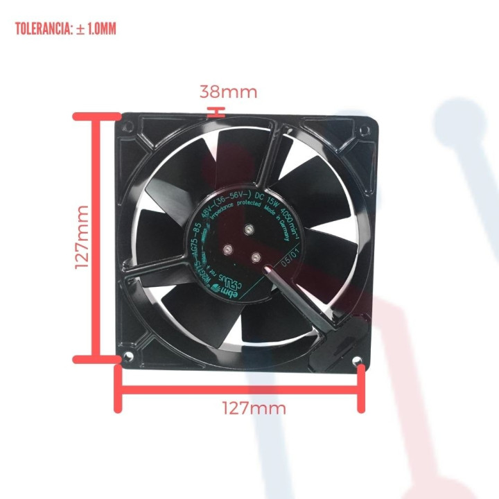Ventilador 48V  127x127x38mm