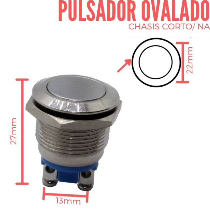 Pulsador Ovalado Alto Chasis Largo NA