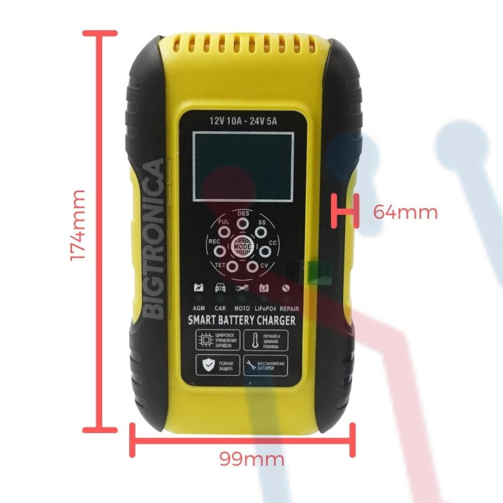 Cargador de Batería 12V-24V 180Ah