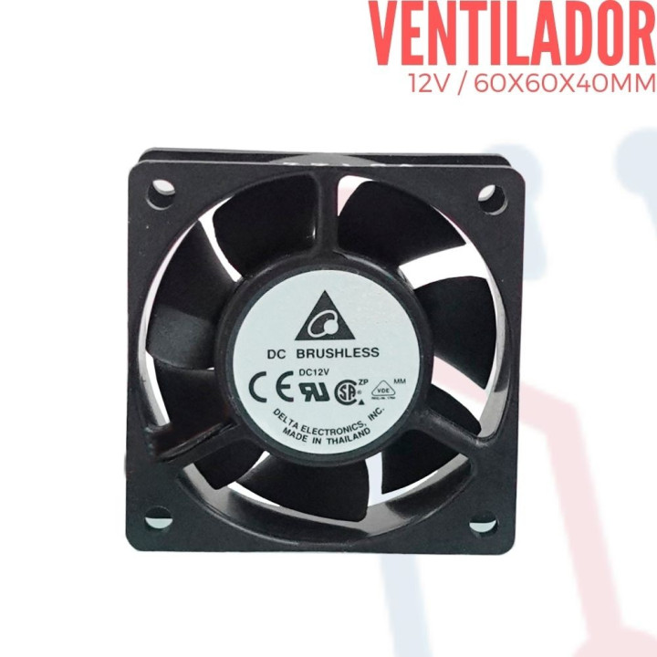 Ventilador Turbo 12V  60x60x40mm