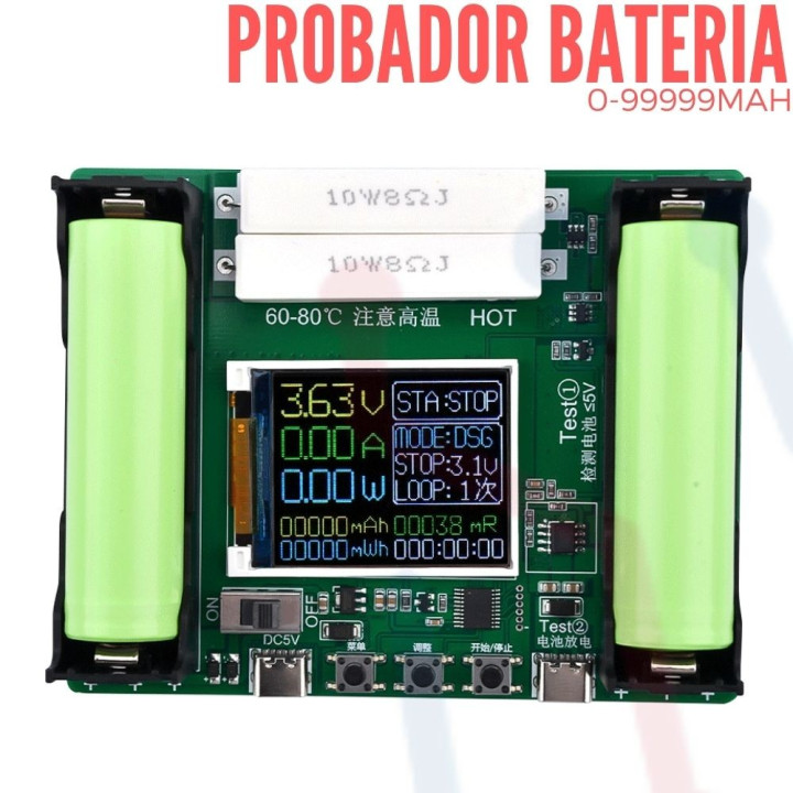 Probador Inteligente Bateria 18650