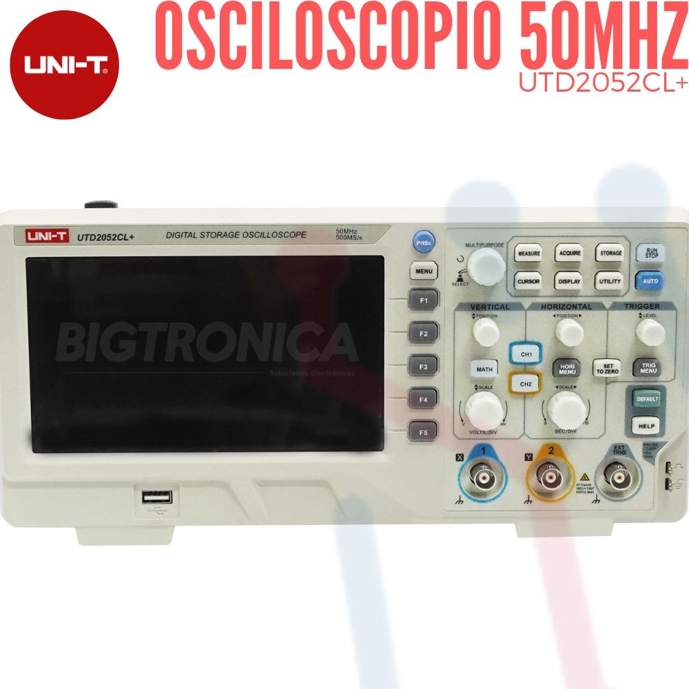 OSCILOSCOPIO DIGITAL 50MHZ UTD-2052CL – Electrónica San Nicolás