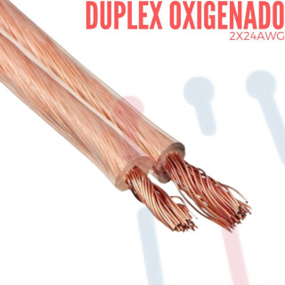 Cable Duplex  AWG 24*2 Transparente  X Metro