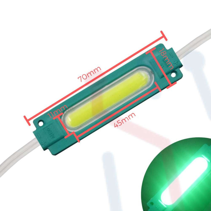 Modulo Led COB Verde 12VDC  IP65
