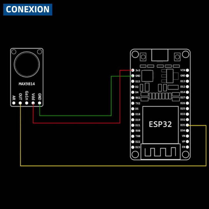 Micrófono Electret Amplificado (MAX9814)