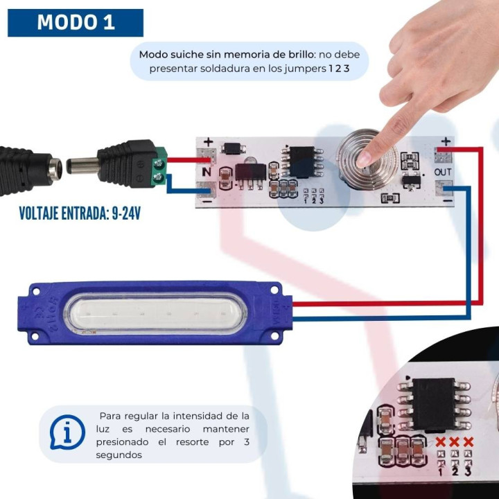 Suiche Táctil Resorte