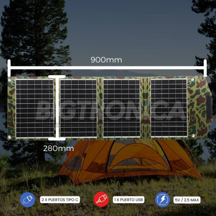 Panel Solar Plegable 28W