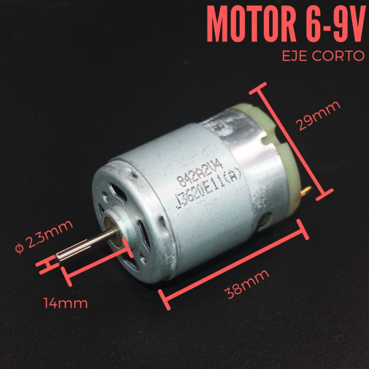 Motor DC  6V Eje Corto
