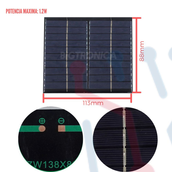 Panel Solar Ensamble 12V 100mA