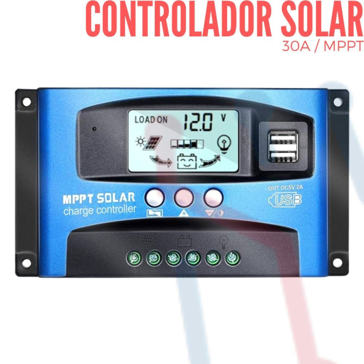 Controlador de Carga Solar MPPT  30A