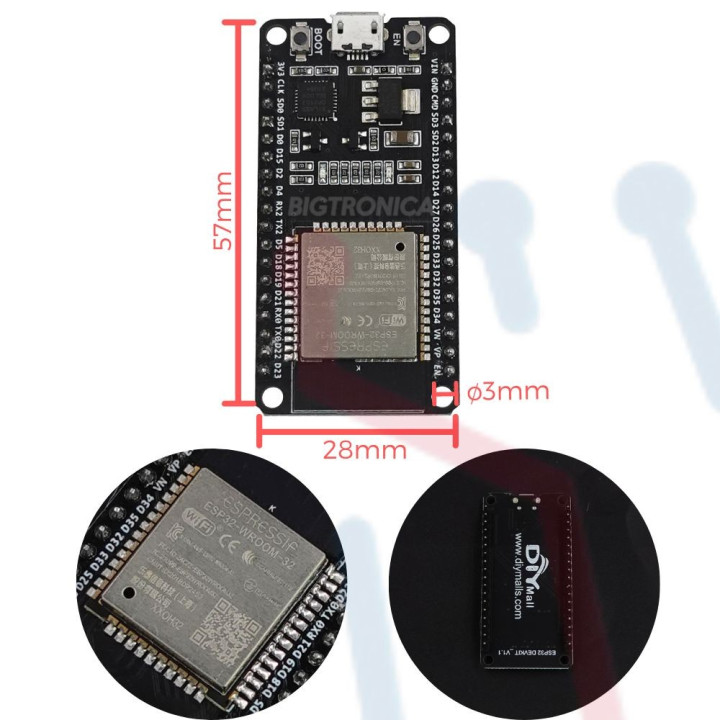 Modulo WIFI ESP32-WROVER (38 Pines)