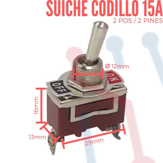 Suiche Codillo 2Pos 2Pin 15A