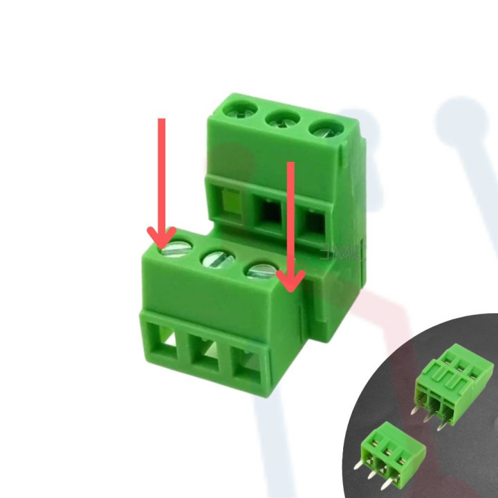 Bornera Doble  3PIN 3.5mm (KF128H)