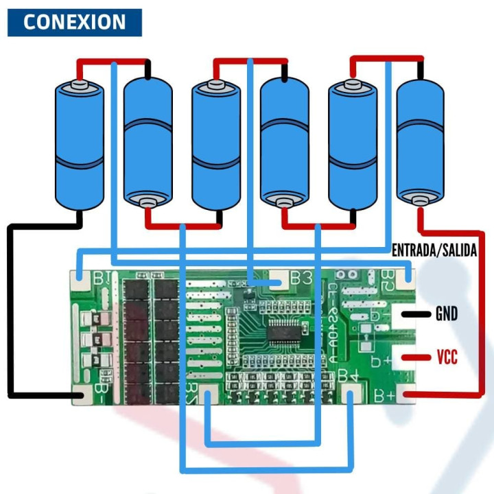 Cargador BMS 18650 6S 40A