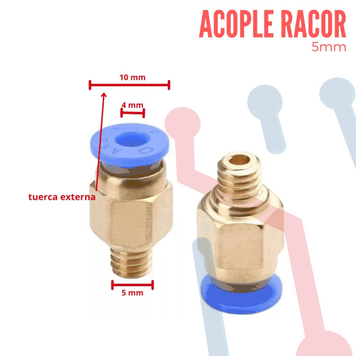 Acople Racor 6mm
