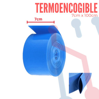 Termoencogible Azúl para Bateria 7cm x 100cm