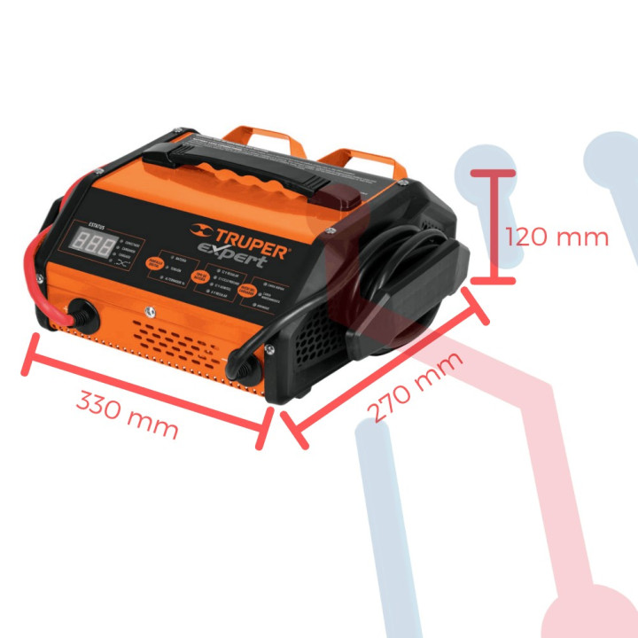 Cargador para Baterias de  6 y 12V  Automatico  con Arrancador