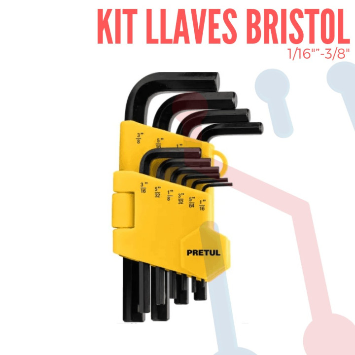 Juego 10 Llaves Bristol en Pulgadas Pretul
