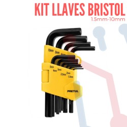 Juego 10 Llaves Bristol Milimétricas Pretul