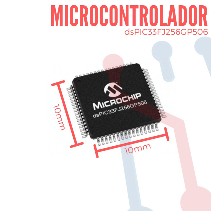 Microcontrolador Microchip dsPIC33FJ256GP506  SMD