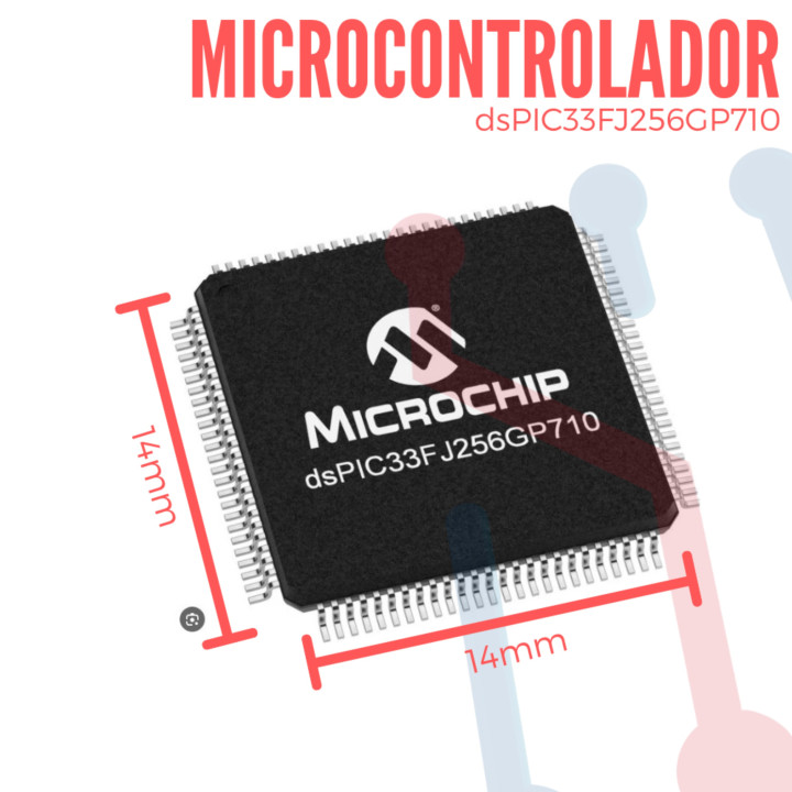 Microcontrolador DSPIC33FJ256GP710-I/PF