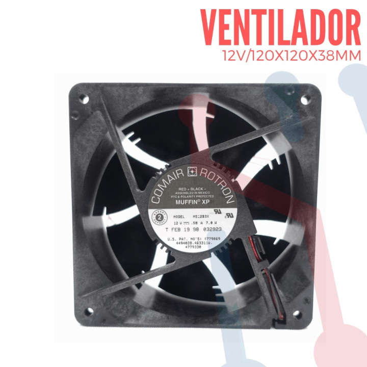 Ventilador 12V 120x120x38mm