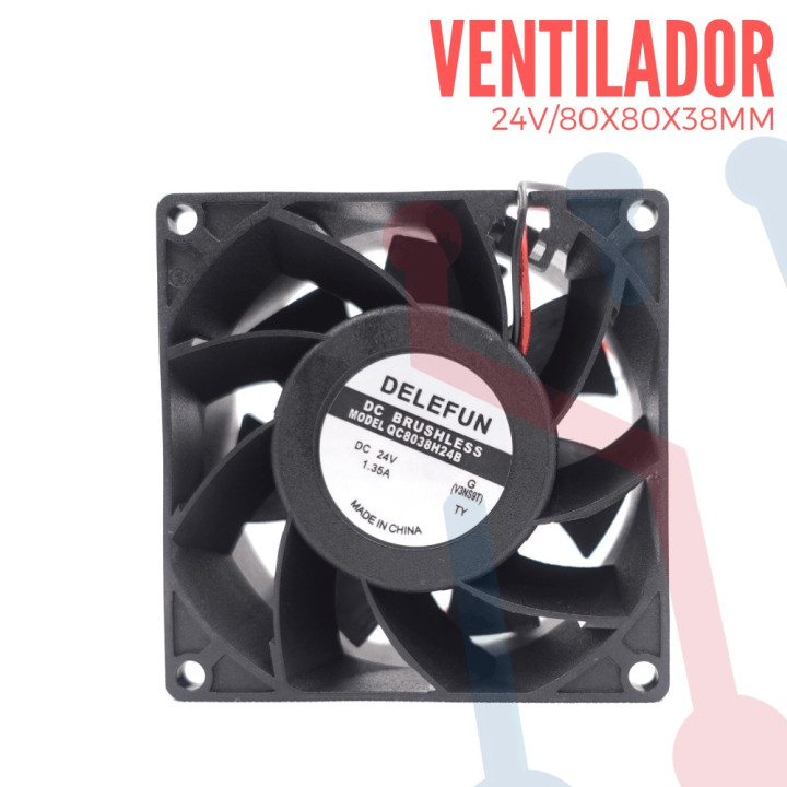 Ventilador 24V  80x80x37mm